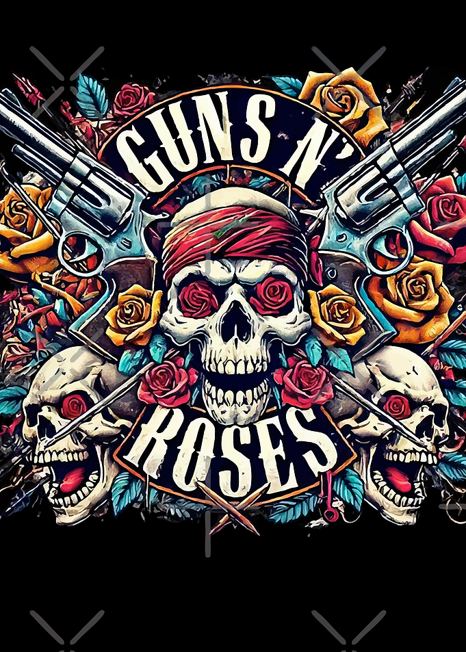 Guns N' Roses Skull and Guns