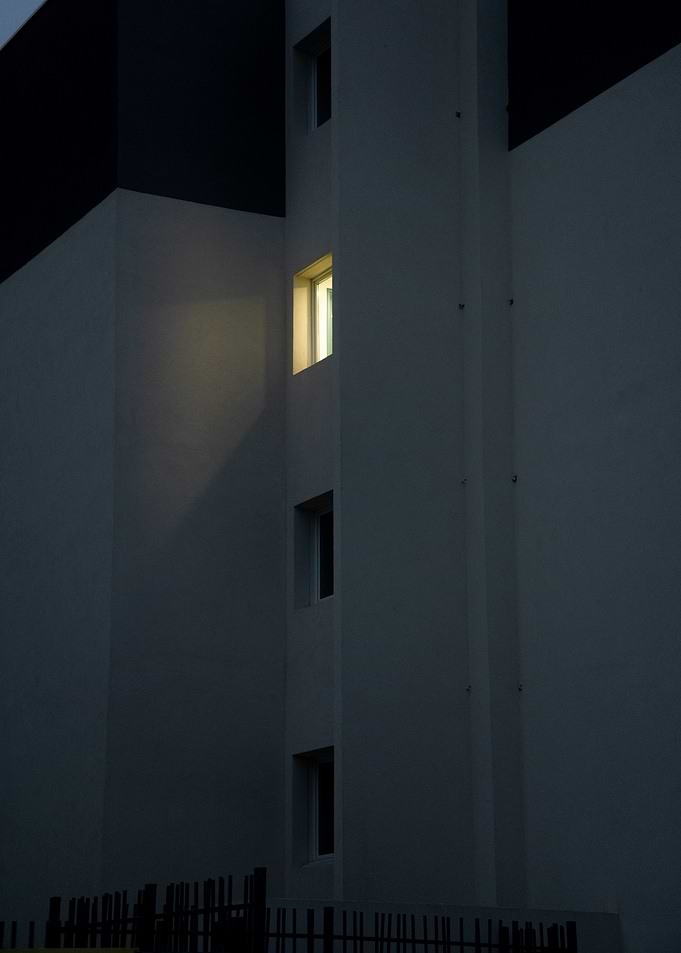 Apartment Building at Night