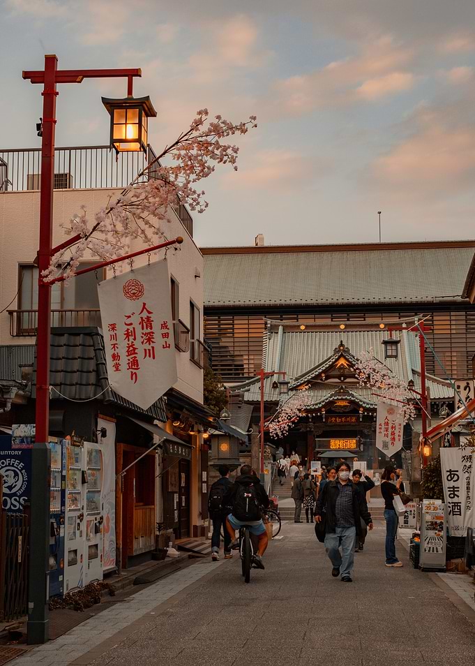 Sunset Temple in Tokyo, Japan