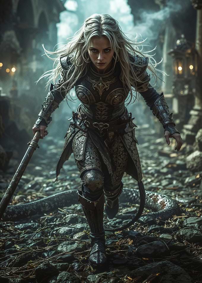 Female Warrior in Armor