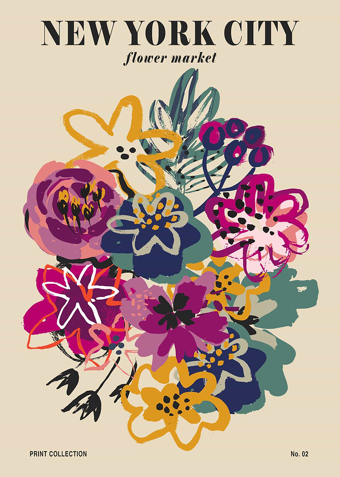 New York City Flower Market Print