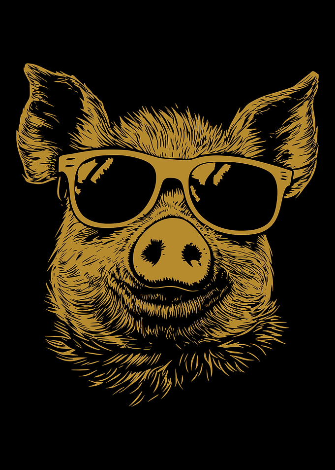Cool Pig with Sunglasses Illustration