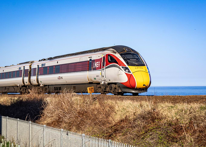 LNER Azuma Train by the Sea
