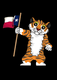 Cool Tiger Holding Texas Flag Kids Tiger Lover Texas