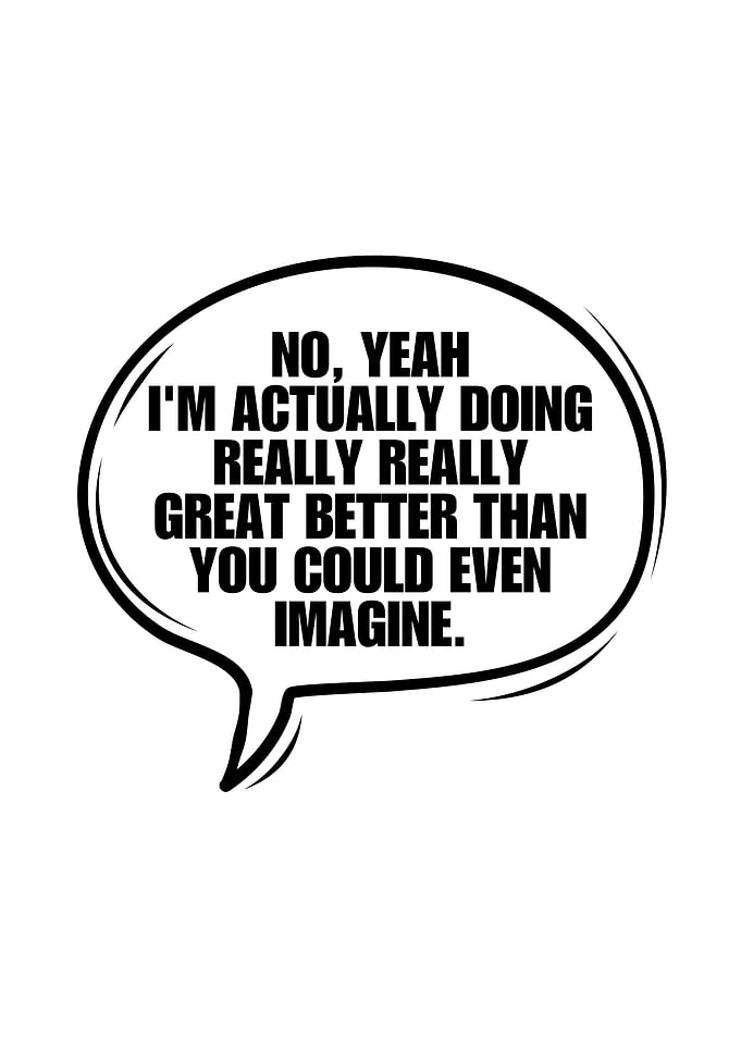Motivational Speech Bubble Text Art