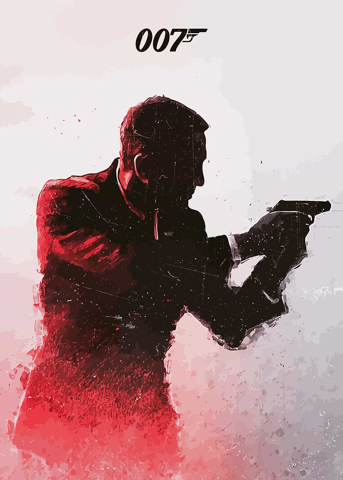James Bond 007 Silhouette Art