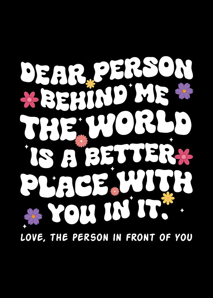 Inspirational Message with Floral Accents