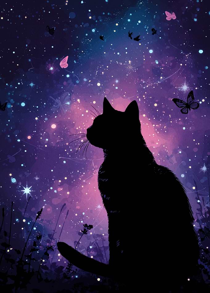 Black Cat Stargazing