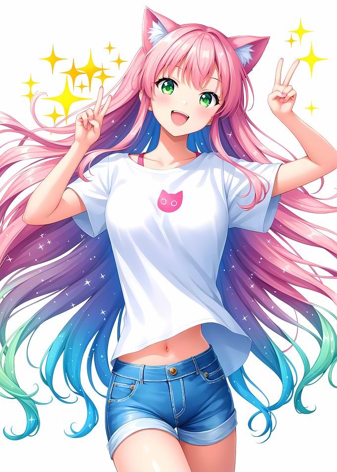 Vibrant Neko Charm