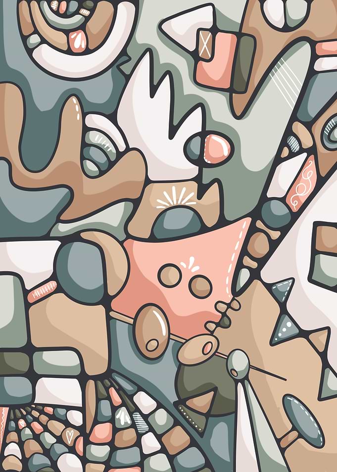Abstract Shapes in Earthy Tones