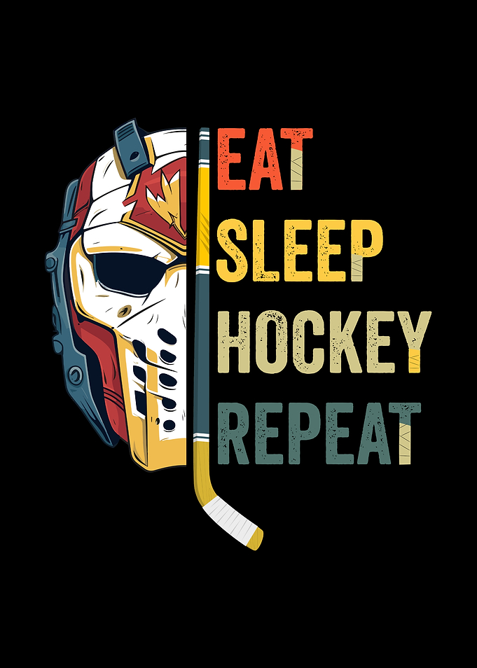 Eat Sleep Hockey Repeat Graphic