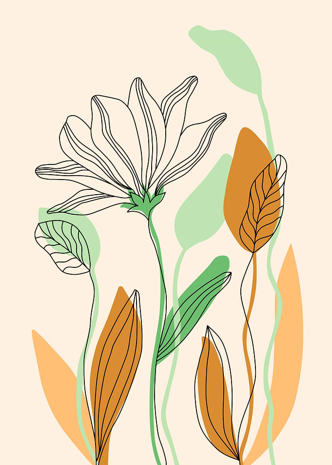 Minimalist Floral Line Art