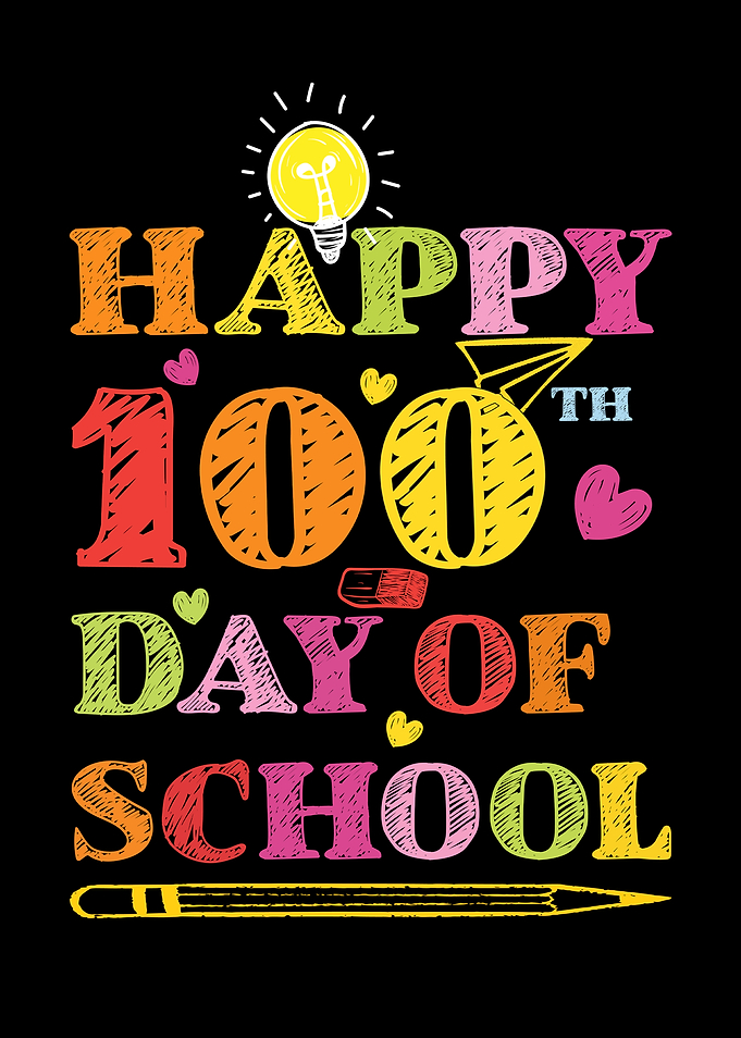 Happy 100th Day of School Design