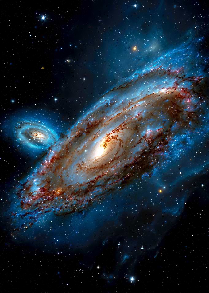 Andromeda Galaxy in Deep Space