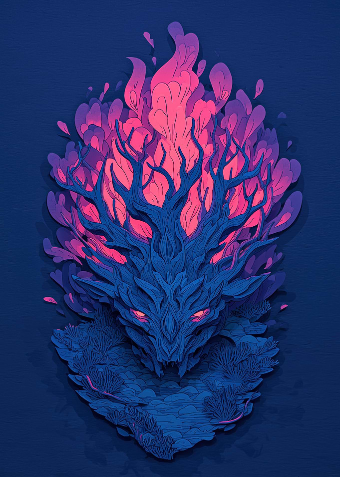Abstract Tree Spirit Illustration