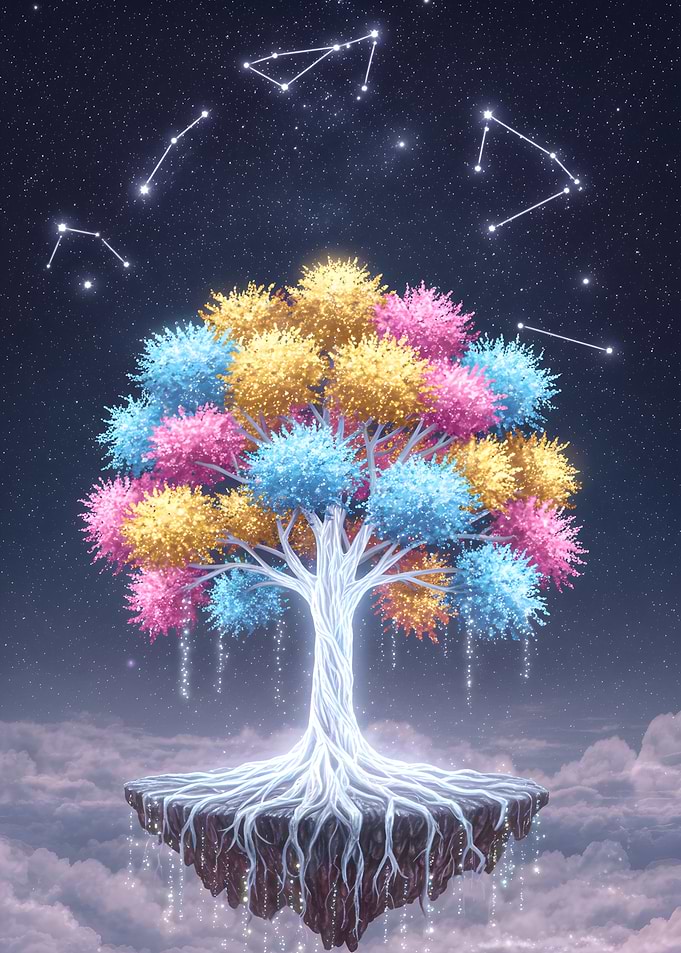 Celestial Tree with Constellations