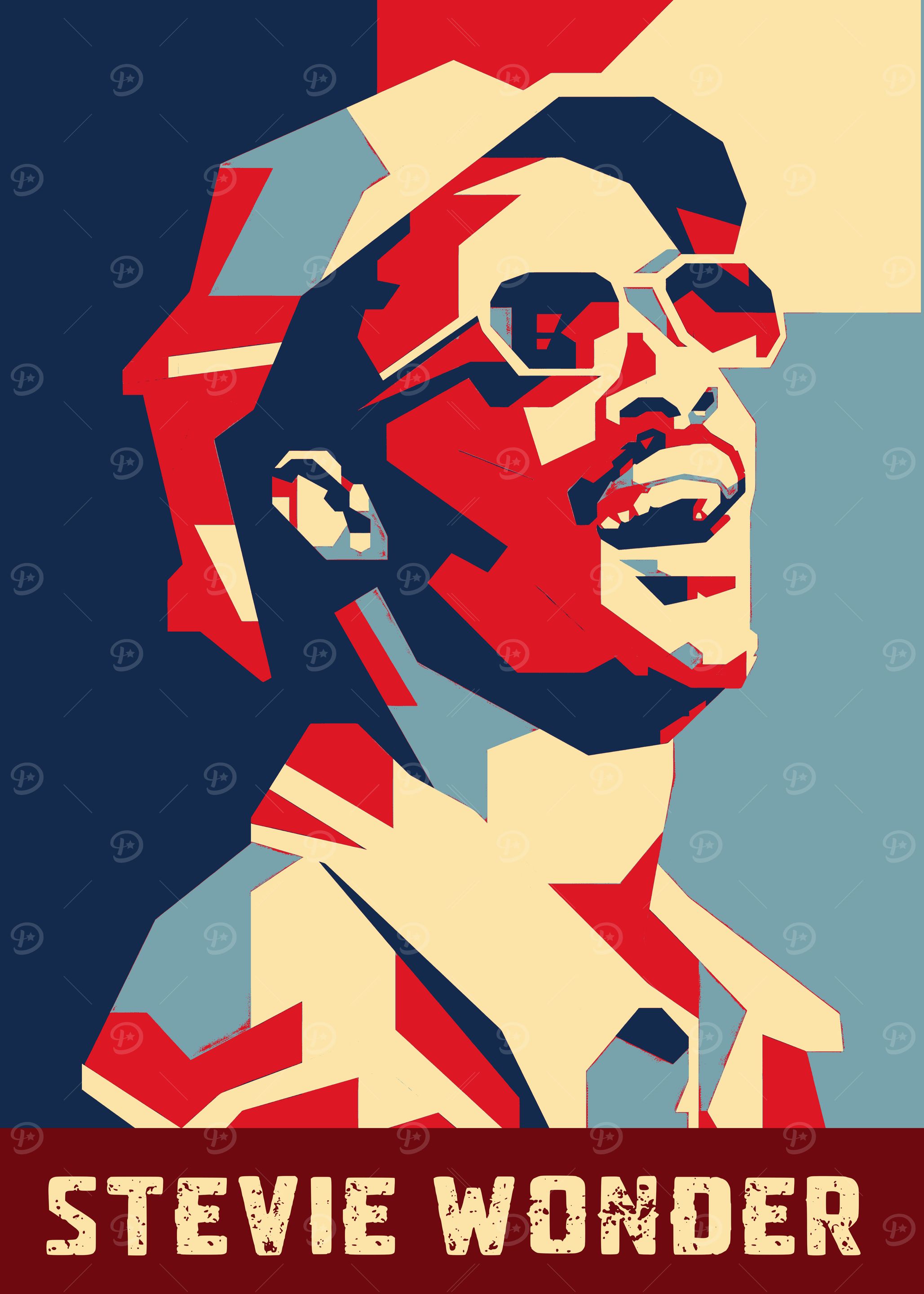 Stevie Wonder Pop Art Portrait