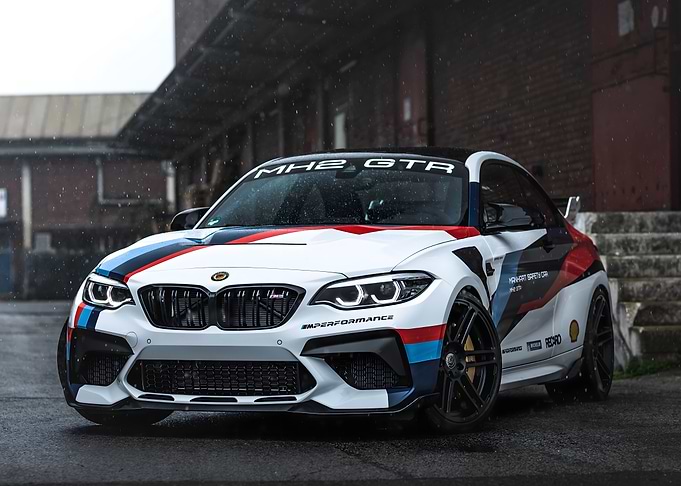 White BMW MH2 GTR Car