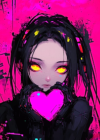 Anime Girl Holding Heart