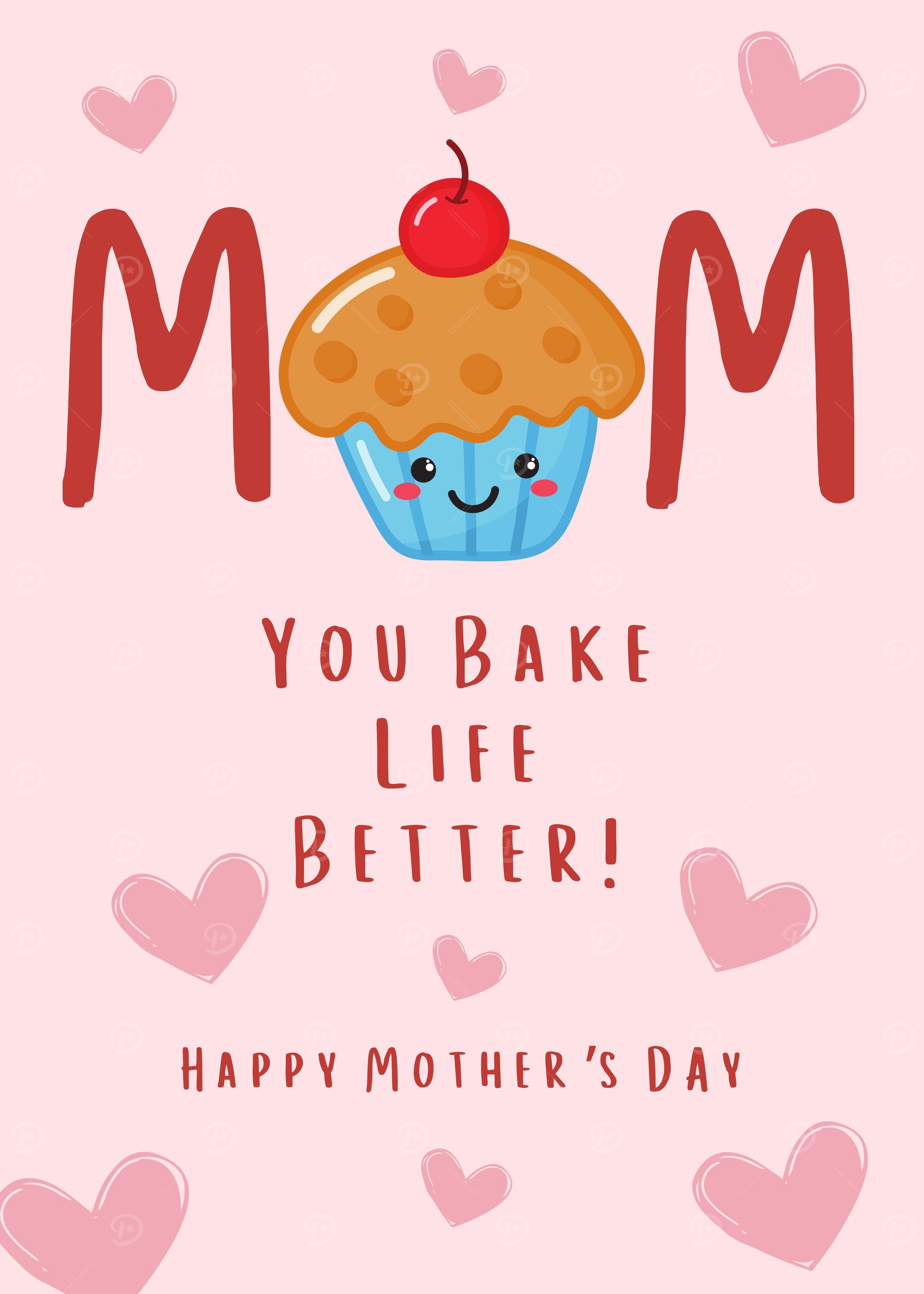 Happy Mother's Day Cupcake Poster