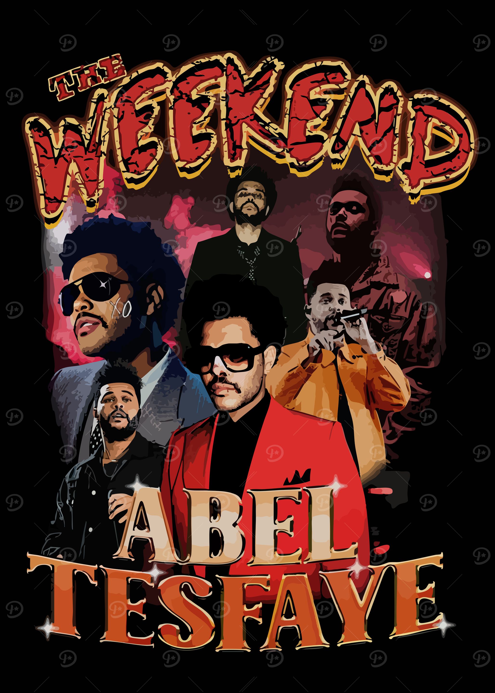 The Weeknd - Abel Tesfaye Collage