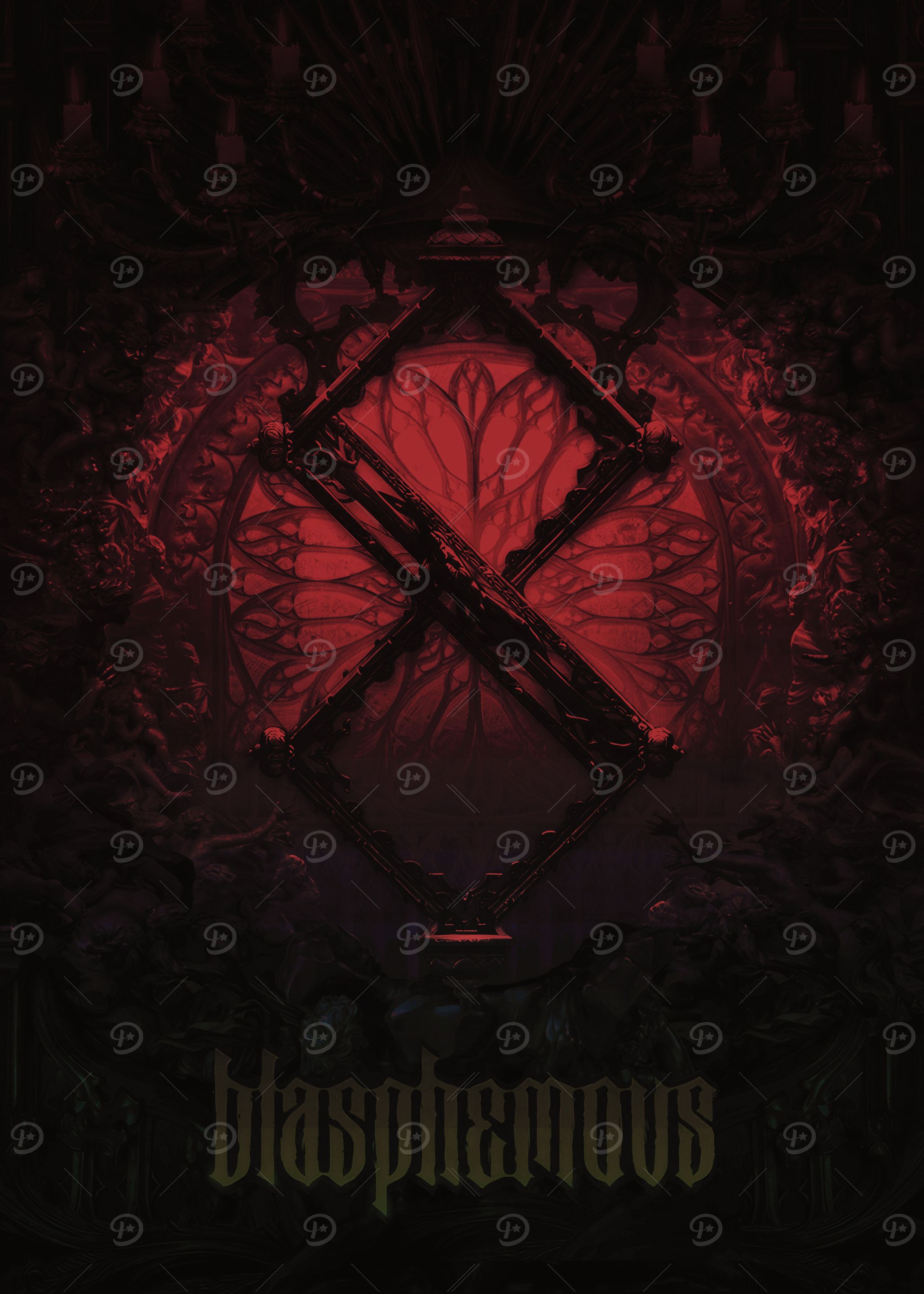 Blasphemous Game Dark Red Art