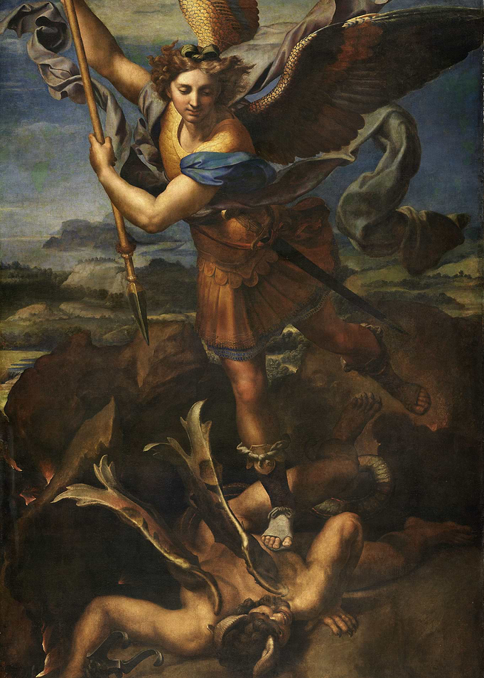 Archangel Michael Defeating Satan by Raffaello