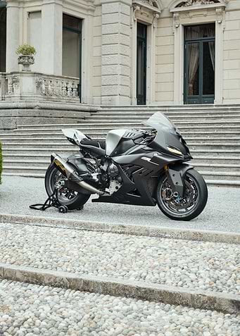Black and Silver Motorcycle Exterior Shot