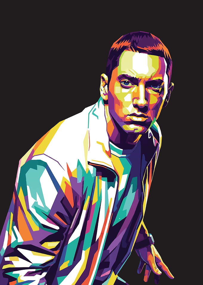 Eminem Colorful Pop Art Portrait