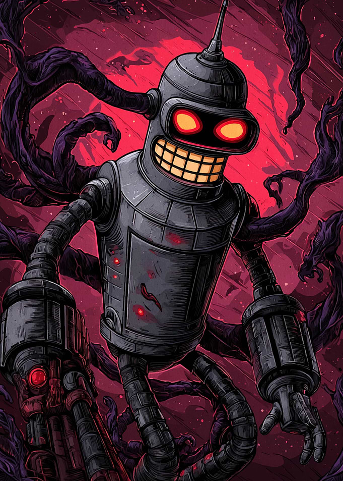 Bender menacing robot art