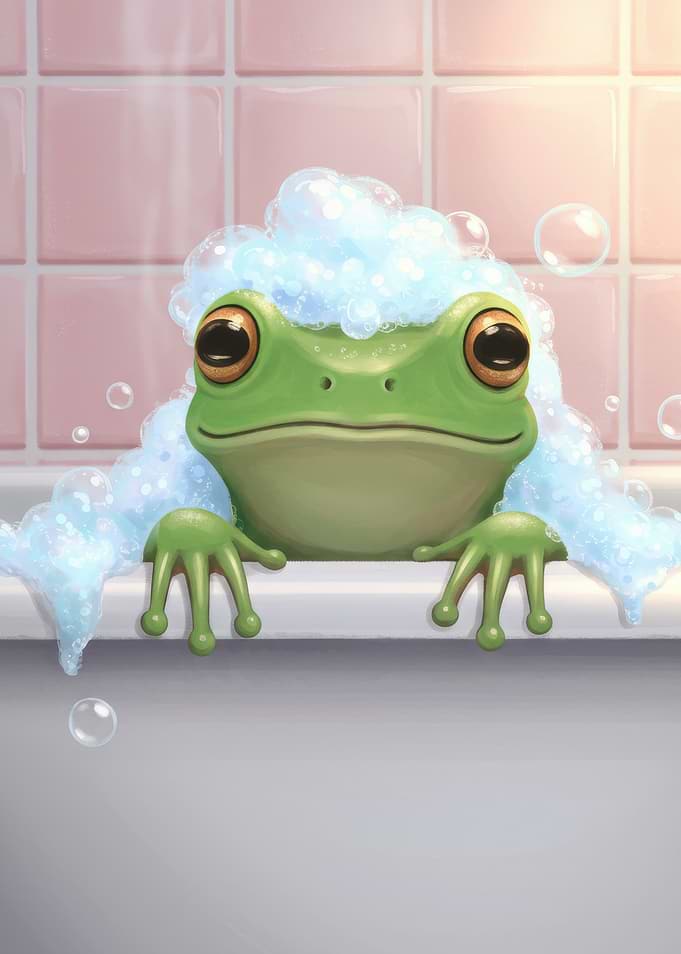 Frog in a Bubble Bath