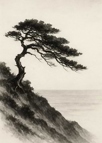 Lone Tree on Cliffside