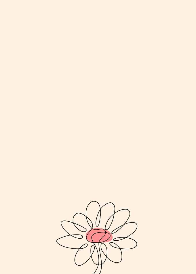Minimalist Daisy Line Art