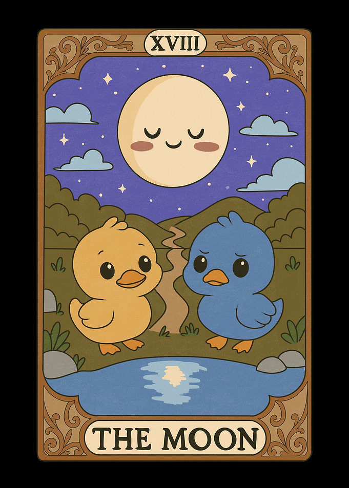 Duck Tarot - The Moon