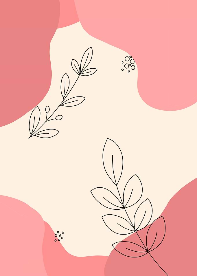 Abstract Floral Art with Pink Accents
