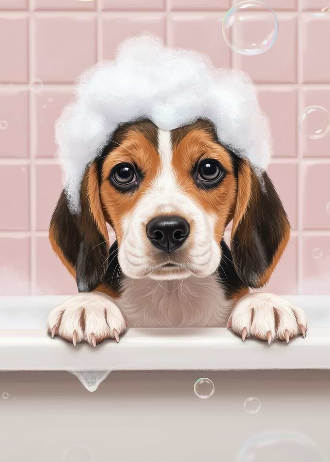 Beagle Puppy Bath Time