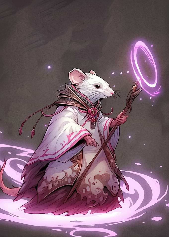 Mouse Wizard Magic Staff
