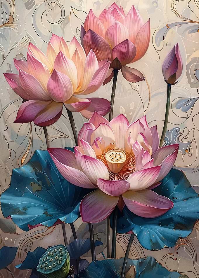 Elegant Pink Lotus Flower