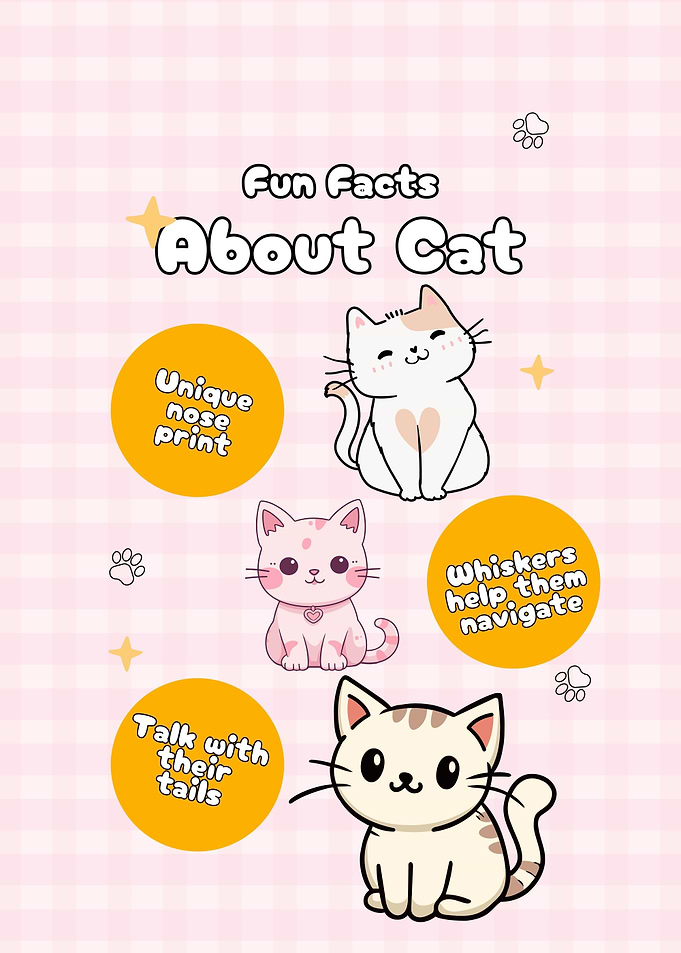 Fun Facts About Cats Illustration