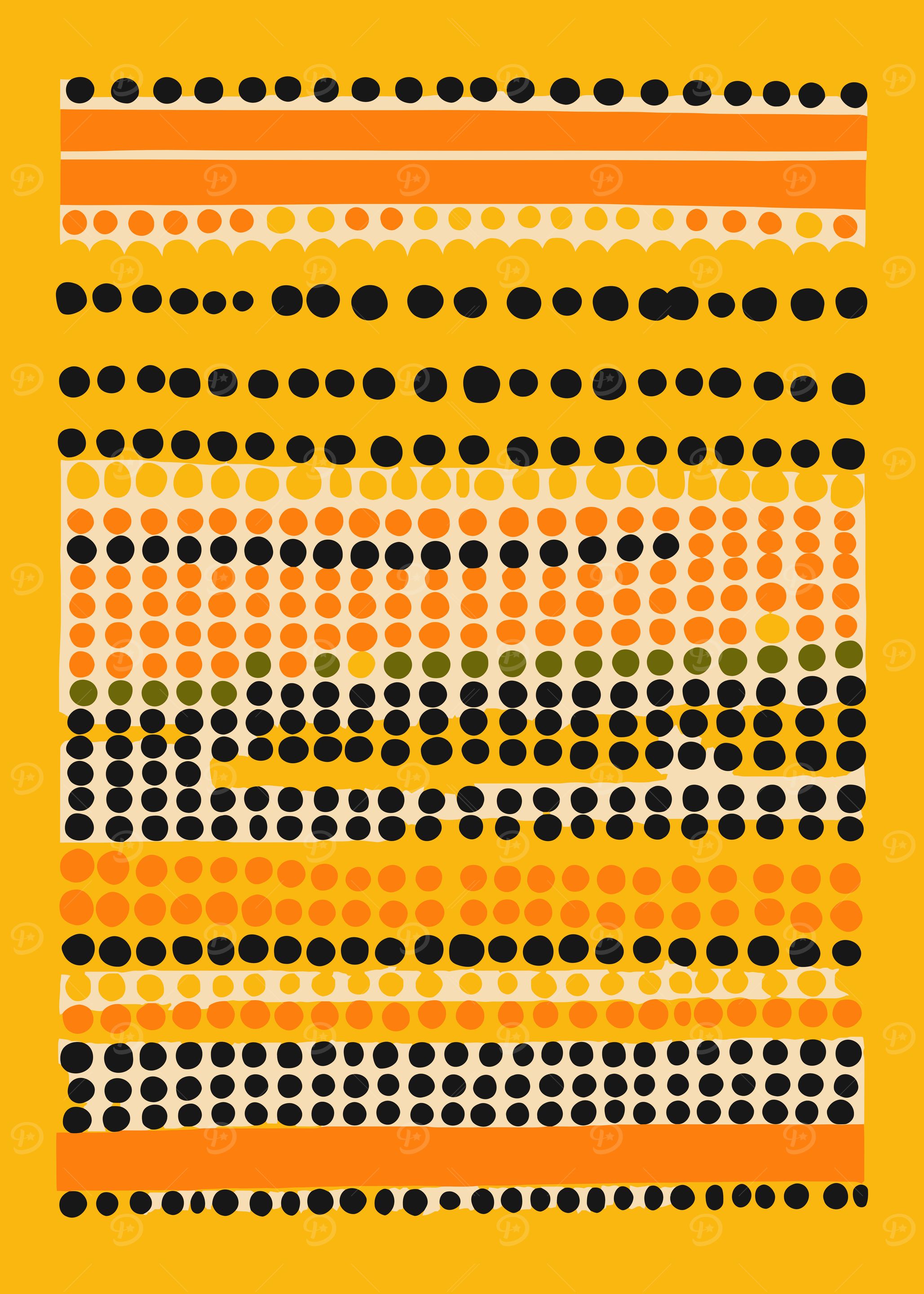 Abstract Pattern with Circles and Lines