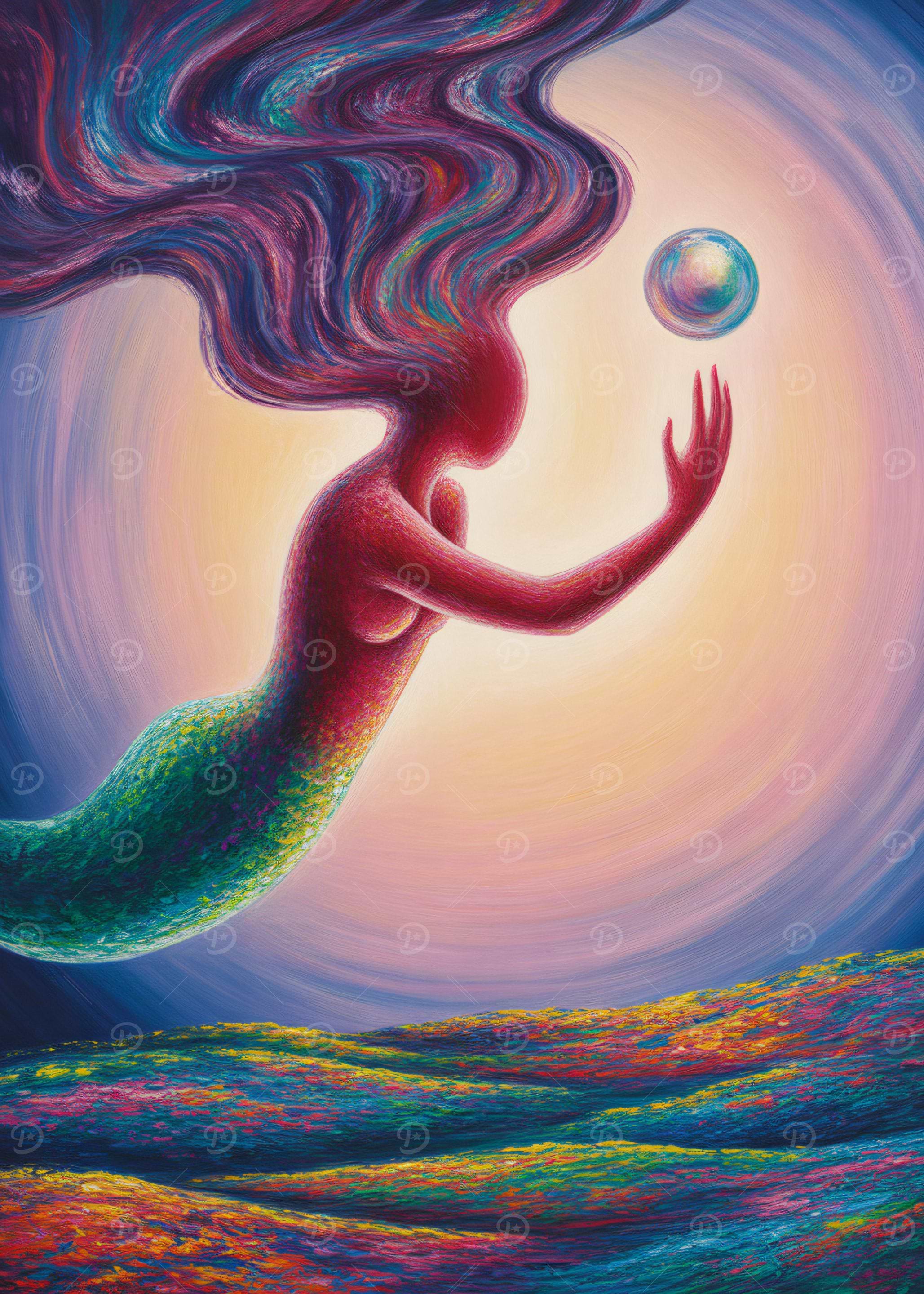Abstract Mermaid in Water