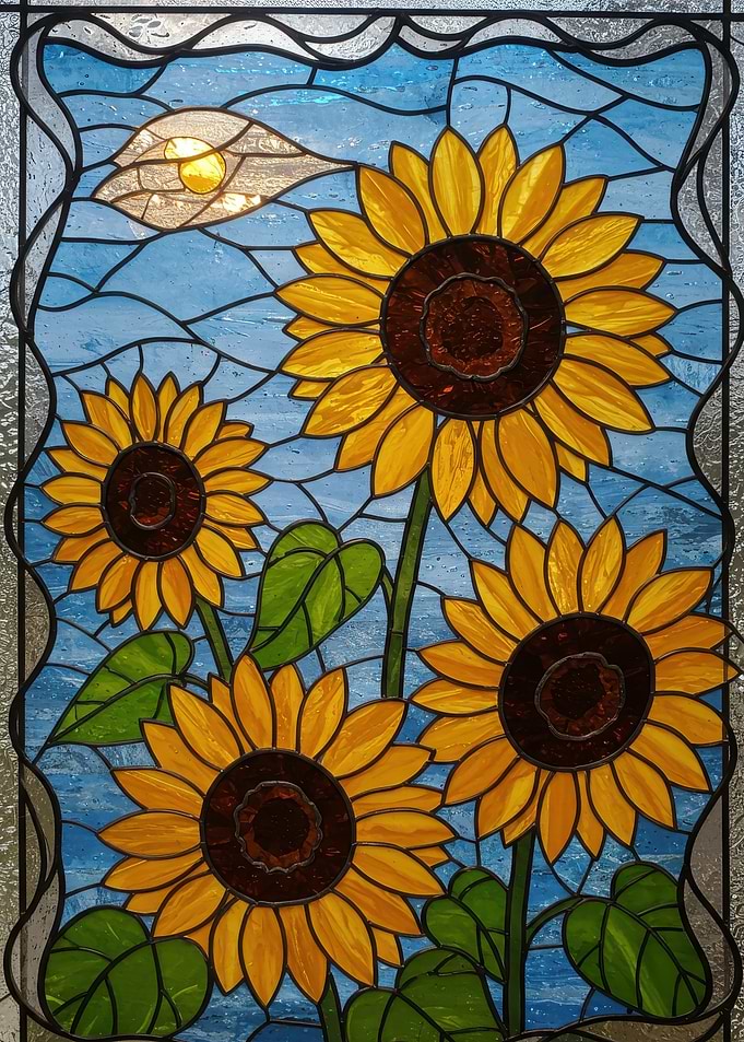 Stained Glass Sunflowers