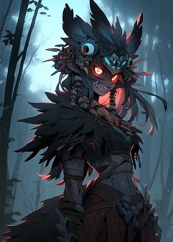 Forest Witch Glowing Eyes