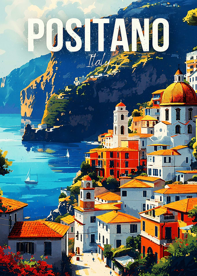 Positano Italy Coastal Townscape
