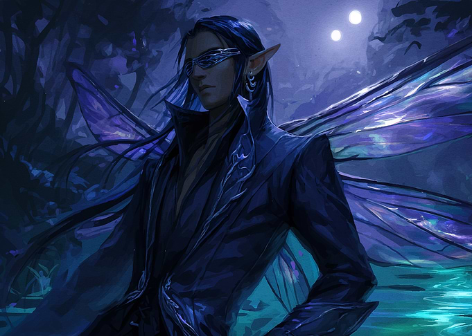 Elegant Male Fairy Blue