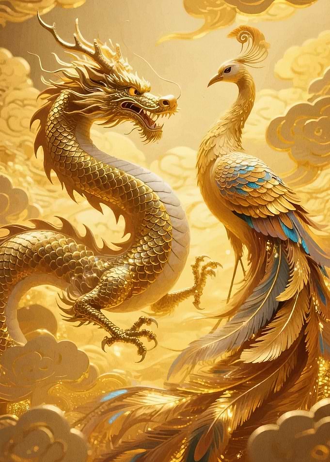 Golden Dragon Phoenix