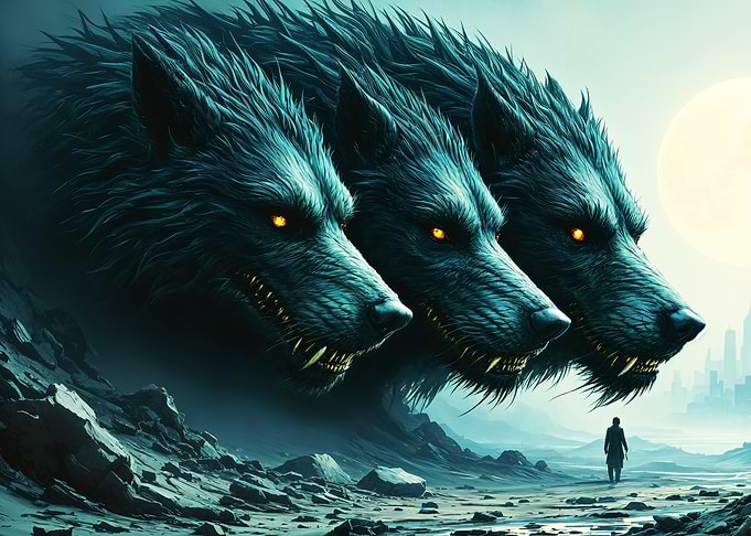 Three-Headed Wolf Confrontation