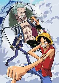 East Blue Luffy and Zoro vs Smoker and Tashigi