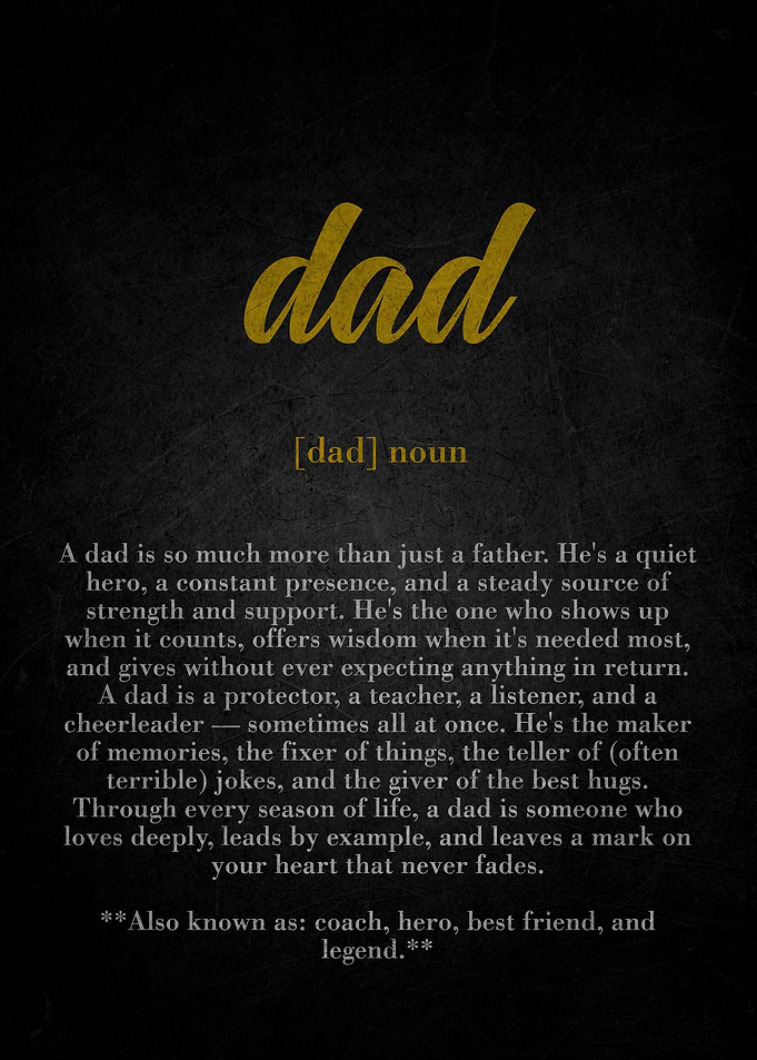Dad Definition Art Print