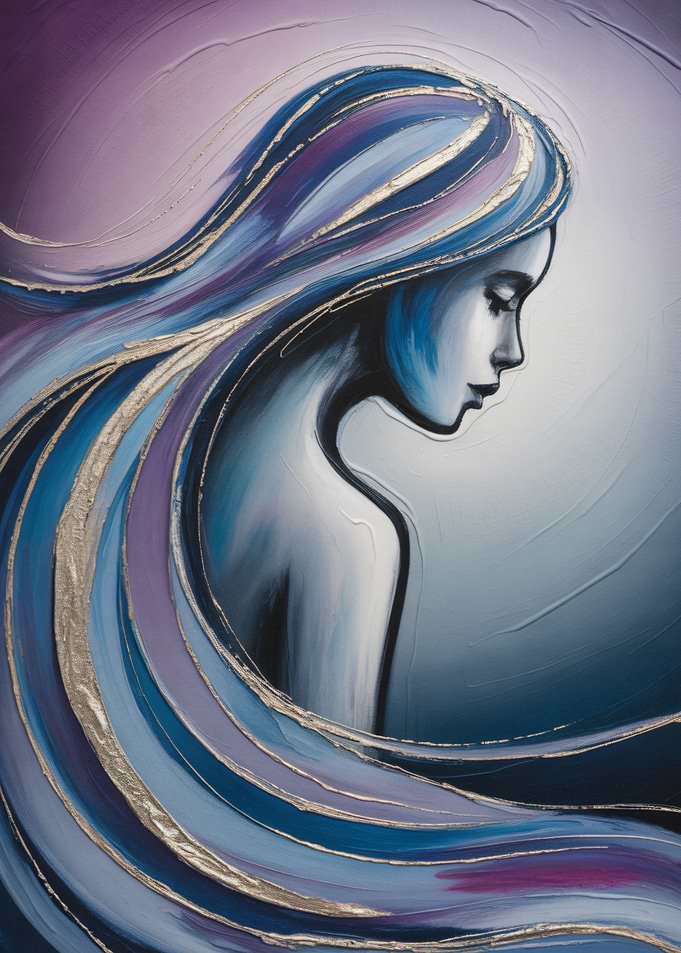 Woman with Flowing Hair